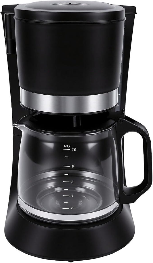 Asixxsix AutomaticCoffeeMaker, 1.2L Glass Carafe Coffee Machine, Removable Glass Coffee Pot, Compact Design, Kitchen Essentials & Accessories by Asixxsix