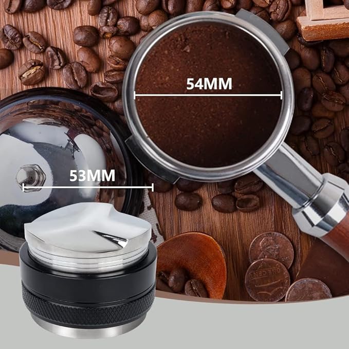51mm Coffee Distributor,Dual Head Coffee Tamper,Espresso Distribution Tool,Adjustable Depth- Professional Espresso Distributor Leveler Tool Fits for 51mm