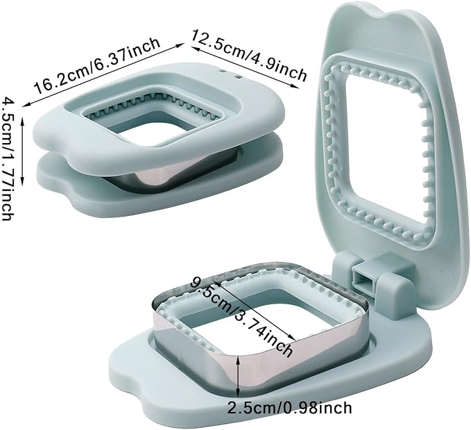 Sandwich Maker Crustless Sandwich Maker Cutter Sealer Set Breakfast | Cake Molds Cookie Press Pocket Tools for Breakfast Toast Making Kids Lunch Box School Home Picnic Travel Office Lunchbox On - Image 5