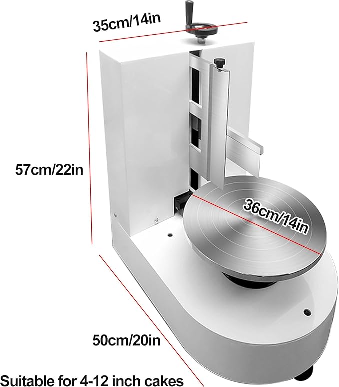 Semi Automatic Birthday Cake Smoothing Coating Machine, Cakes Decorating Cream Coating Machine Turntable with Graduated Scraper