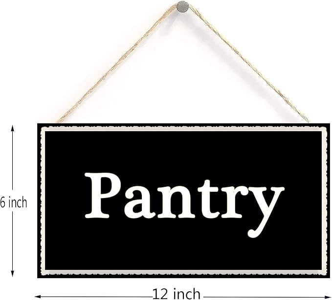 Pantry Sign Vintage Wood Sign Wall Art Decorative Wood Sign Home Decor 12 inch by 6 inch - Image 2