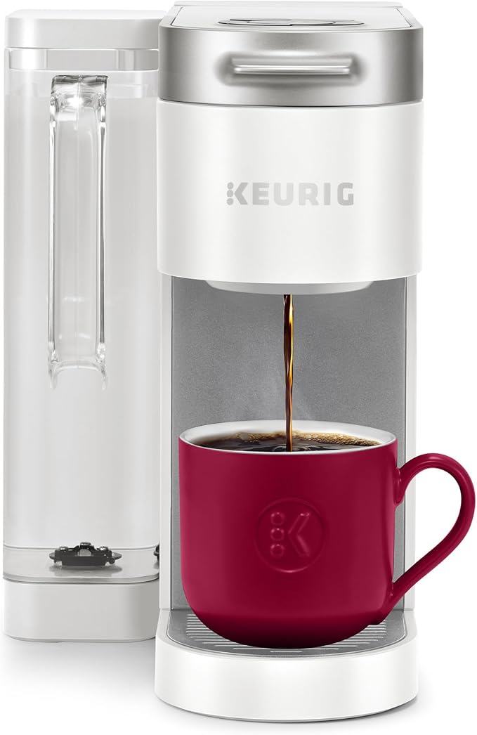 Keurig K-Supreme Single Serve K-Cup Pod Coffee Maker, MultiStream Technology, 4 Brew Sizes, 66oz Dual-Position Removable Reservoir, White | MultiStream Technology, 4 Brew Sizes, Dual-Position Removable Reservoir by Keurig