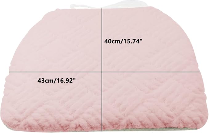 Plush Chair Cushion, Oval Chair Cushion Pad,Ultra Soft Nonslip Seat Pad,Comfortable Chair Cushion Cover,2PCS Memory Foam Chair Seat Cushion for Home Office Kitchen Dining Chairs Hot Pink - Image 2