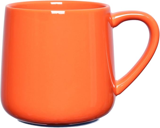 Bosmarlin Glossy Ceramic Coffee Mug, Tea Cup for Office and Home, 18 oz, Suitable forDishwasher and Microwave(Orange, 1) by Bosmarlin