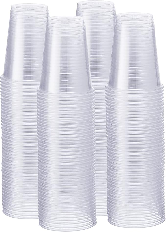 Comfy Package GUSTO Clear Plastic Cups – Disposable Drinking Cups for Parties, Events, & Everyday Use – Crystal Clear, BPA-Free, Durable Polypropylene - (Formerly (7oz., 500, Count)