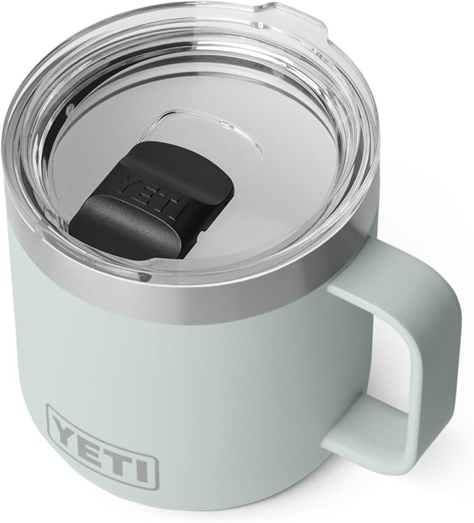 YETI Rambler 14 oz Ceramic Lined Stackable Mug, Vacuum Insulated, Stainless Steel with MagSlider Lid, Ridgeline - Image 3