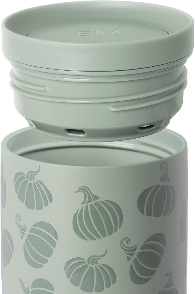 Simple Modern Halloween Travel Coffee Mug 360° Lid | 16oz | Pumpkins | Voyager Ceramic-Lined Insulated Stainless Steel Coffee Tumbler, Iced Coffee Cup, Mug with Lid | Gourdgeous Green - Image 5