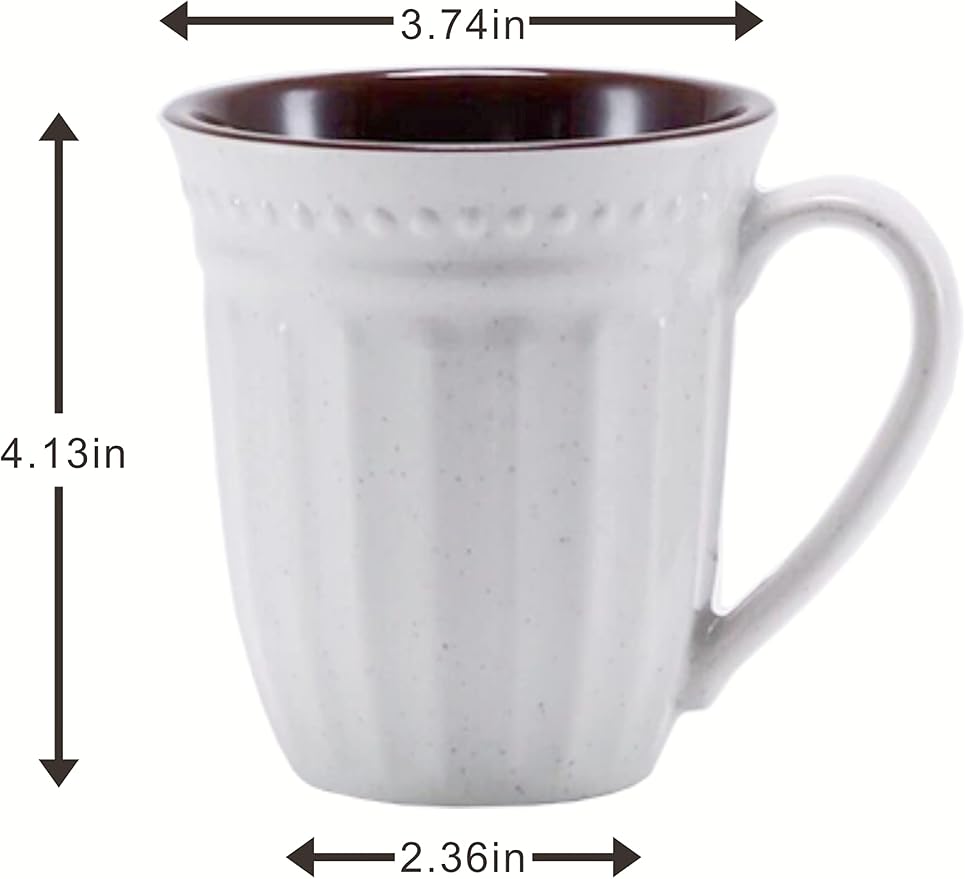 Melamine Coffee Cups of 6, 12oz Camping Mug with Handle, Lightweight and Unbreakable Cups kind to kids, Reusable Mugs Set for Tea, Dishwasher Safe, Ideal for Party RV Gift(Off White) - Image 9