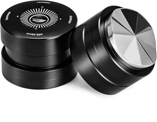 IKAPE 58.35MM Espresso Coffee Distributor, Coffee Dual-Bearing & High-Speed Distribution Tools, Adaptive Height Coffee Tamper Leveler for Over 58mm Portafilters