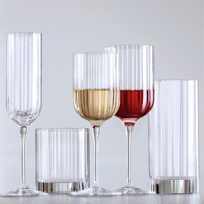 Luigi Bormioli Bach Ribbed Highball Glasses, Made in Italy (Set of 4) - 16.5 Oz Bar Glasses with Heavy Base - Laser Cut Rims Durable Non-Leaded Crystal Drinkware - Dishwasher Safe (Pack of 6) - Image 3