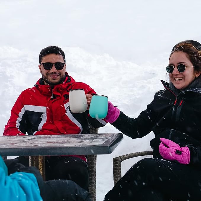 Ideus 16 oz Insulated Coffee Mug with Handle and Lid, Double Wall Stainless Steel Vacuum Thermal Coffee Mug, Travel Coffee Cup Thermal Cup for Home and Office, Blue Zebra - Image 5