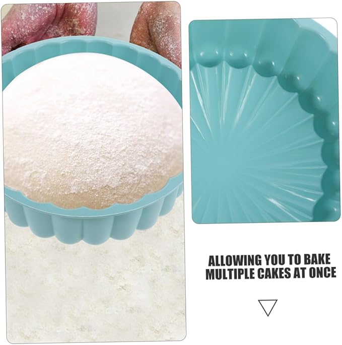 8-Inch Food-Grade Silicone Round Cake Mold Set 2-Piece High-Temperature Resistant Bakeware for Cheesecake Tart and Pie Baking - Image 8