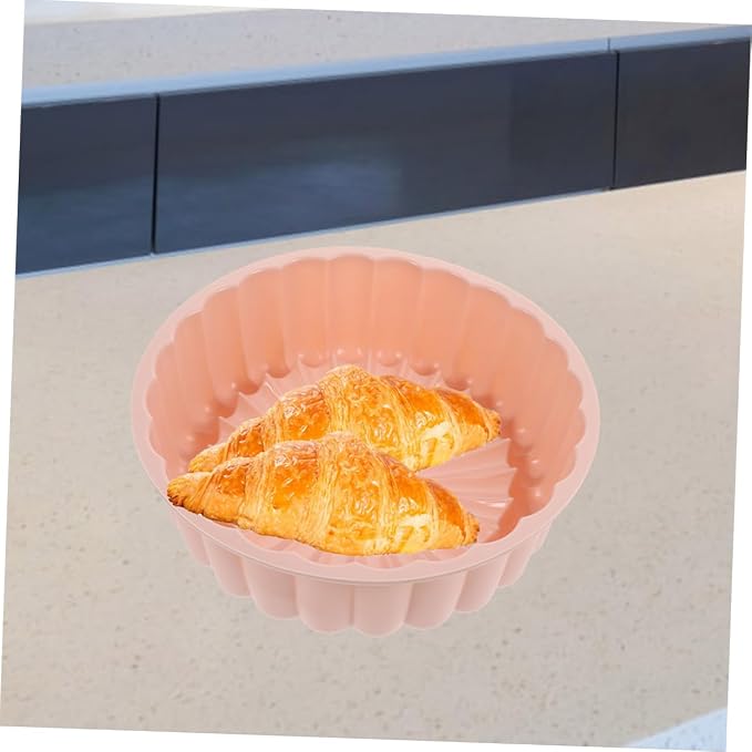 8-Inch Food-Grade Silicone Round Cake Mold Set 2-Piece High-Temperature Resistant Bakeware for Cheesecake Tart and Pie Baking - Image 4