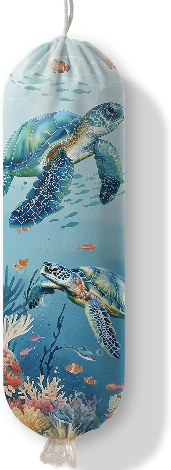 Sea Turtle Plastic Bag Holder Dispenser, Plastic Grocery Bag Organizer & Wall Mount Paper Trash Bags Saver Storage for Kitchen Home Pantry Decor, Turtle Kitchen Decor Shopping Bags Storage Dispenser by Ialtsidws