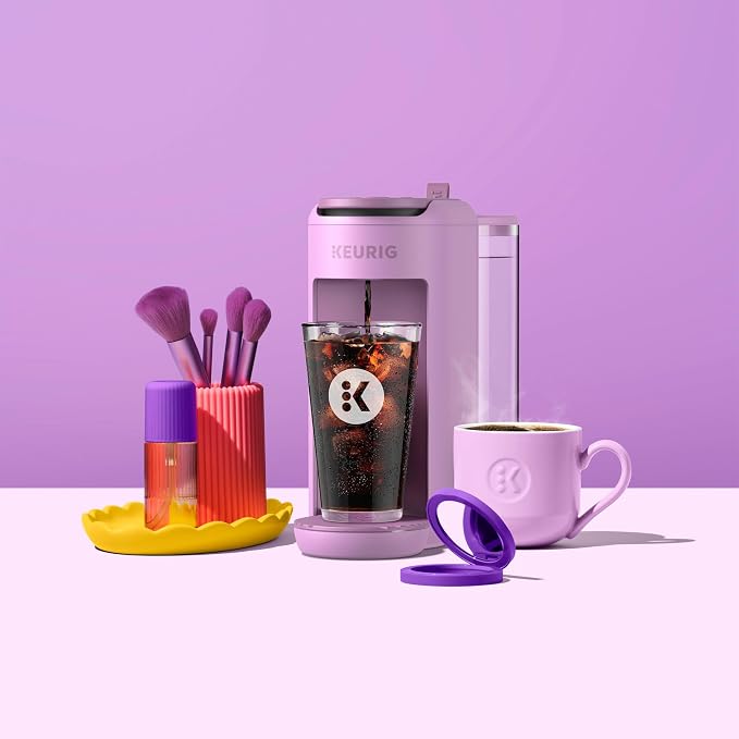 Keurig K-Mini Mate Plus Single-Serve K-Cup Pod Coffee Maker, Compact, 3 Cup Sizes, Brew Over Ice and Strong Button Features, 50 oz Removable Reservoir, Wild Orchid - Image 10