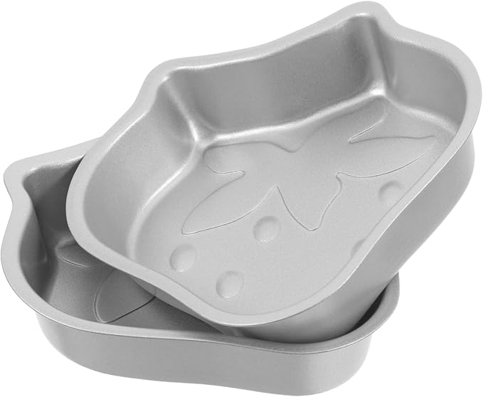 Hemoton 2pcs Mini Cake Nonstick Baking Tray for Strawberry Cakes and Puddings High Temperature Bakeware for Home by HEMOTON