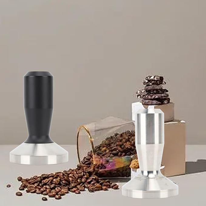 58mm Espresso Tamper, Professional Stainless Steel Coffee Press Tool with Ergonomic Handle for Barista and Home Use