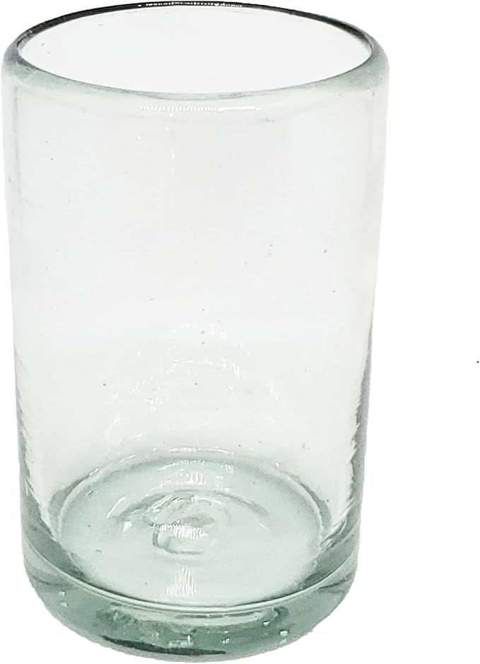 Clear Blown 9 oz Juice Glasses (set of 6) Mexican Handmade Glassware, Recycled Glass, Lead-free, Toxin-Free (Juice) - Image 7