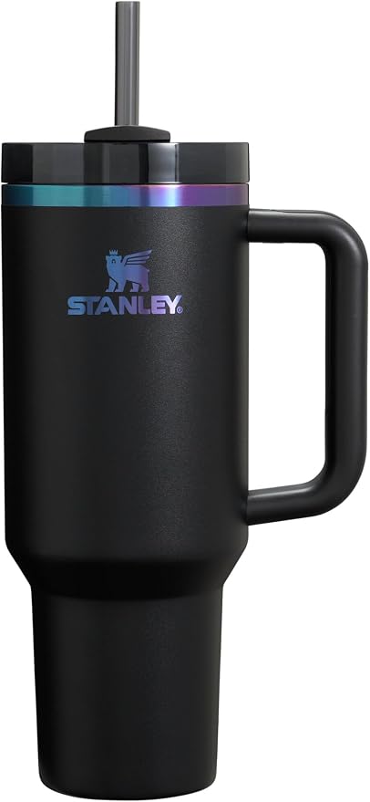 STANLEY Quencher H2.0 Flow State Tumbler, 40 oz, Black Chroma | Handle and Straw | 3-Position Lid | Cup Holder Compatible for Travel | Insulated Stainless Steel Cup | BPA-Free by Unknown
