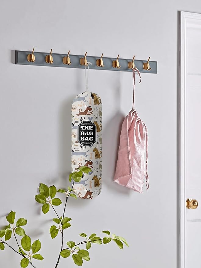 The Bag Bag Grocery Bags Holder Organizer, Wall Mount Plastic Storage Container Dispenser, Pet Lovers' Home Kitchen Bags, Ideal Gifts For Women, Dog Mom, Dad - Image 5