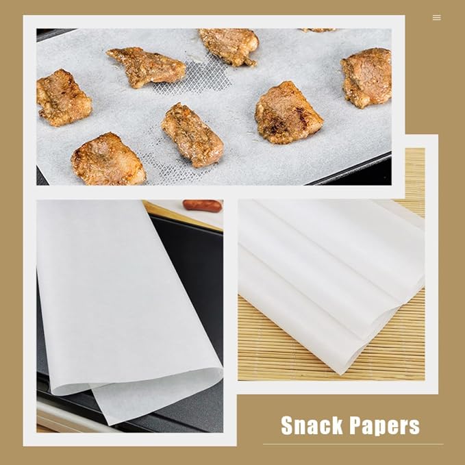 500pcs 8-inch Rectangular Baking Parchment Paper for Pizza and Bread Non-stick Oil Absorbing Greaseproof Paper Pads for Kitchen Baking and Fried Food Sturdy White Sheets - Image 4