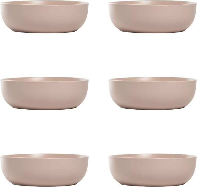 10 Strawberry Street Wazee Matte Coupe Dinnerware, Bowl, Blush, Set of 6 by 10StrawberryStreet