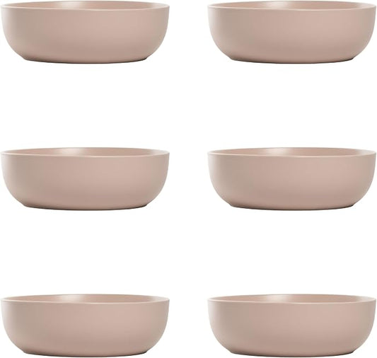 10 Strawberry Street Wazee Matte Coupe Dinnerware, Bowl, Blush, Set of 6 by 10StrawberryStreet