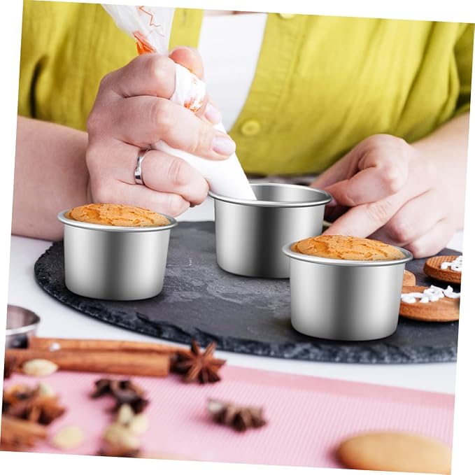5Pcs Nonstick Round Aluminum Alloy Cake Pans with Removable Bottom for Baking Even Heating Cake Molds for Cakes and Desserts Easy to and Practical Bakeware - Image 2