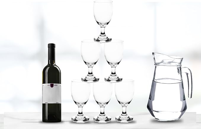 Water Glasses Set of 6 – 10 Ounce Modern Cocktail Goblets | Perfect Drinking Glasses for Wine, Cocktails and More – Elegant Glassware for Parties and Daily Use - Image 5