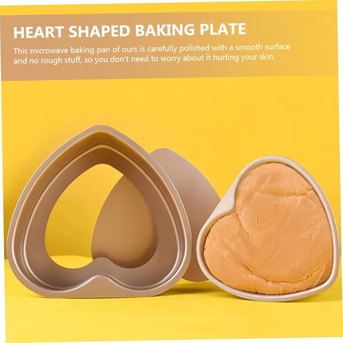 Zerodeko Heart-shaped Baking Mold Non-stick Baking Pan with Removable Bottom for Cakes Tray for Kitchen Use - Image 3