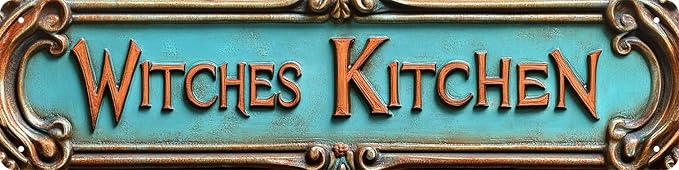 Bar Sign Bar Gifts Vintage Metal Wall Decor Sign"WITCHES KITCHEN" Street Sign Funny Man Cave Decor Accessories for Home, Bar, Bathroom, Bedroom Unique Retro Tin Signs for Outdoor 4 X 16 inches by Unknown