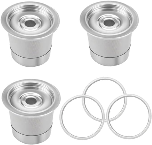 Reusable K Cups for Ninja Coffee Maker PB041 PB051 CFP101,304 Stainless Steel K Cups Filter,Reusable Coffee Pod Compatible with Ninja Single Serve & Dual Brew Coffee Maker,Eco-Friendly,BPA-Free,3PCS.