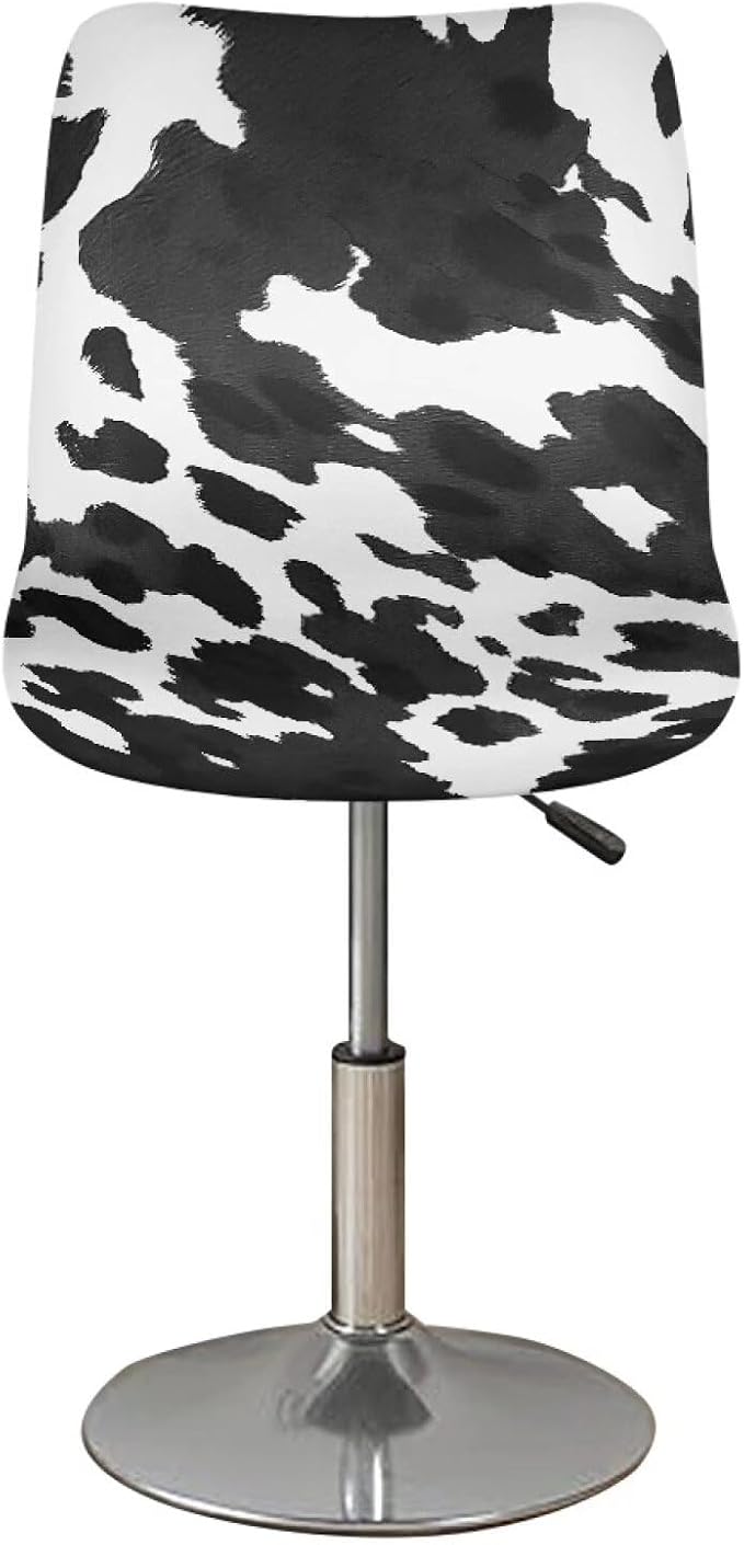 Cow Print Bar Stool Chair Covers, Washable Removable Bar Stool Chair Seat Covers Counter Height Chairs Covers Swivel Barstool Covers Bar Chair Decor - Image 2