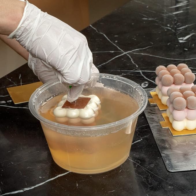 Restaurantware Pastry Tek Silicone Bubble Cube Baking Mold - 6-Compartment - 10 count box