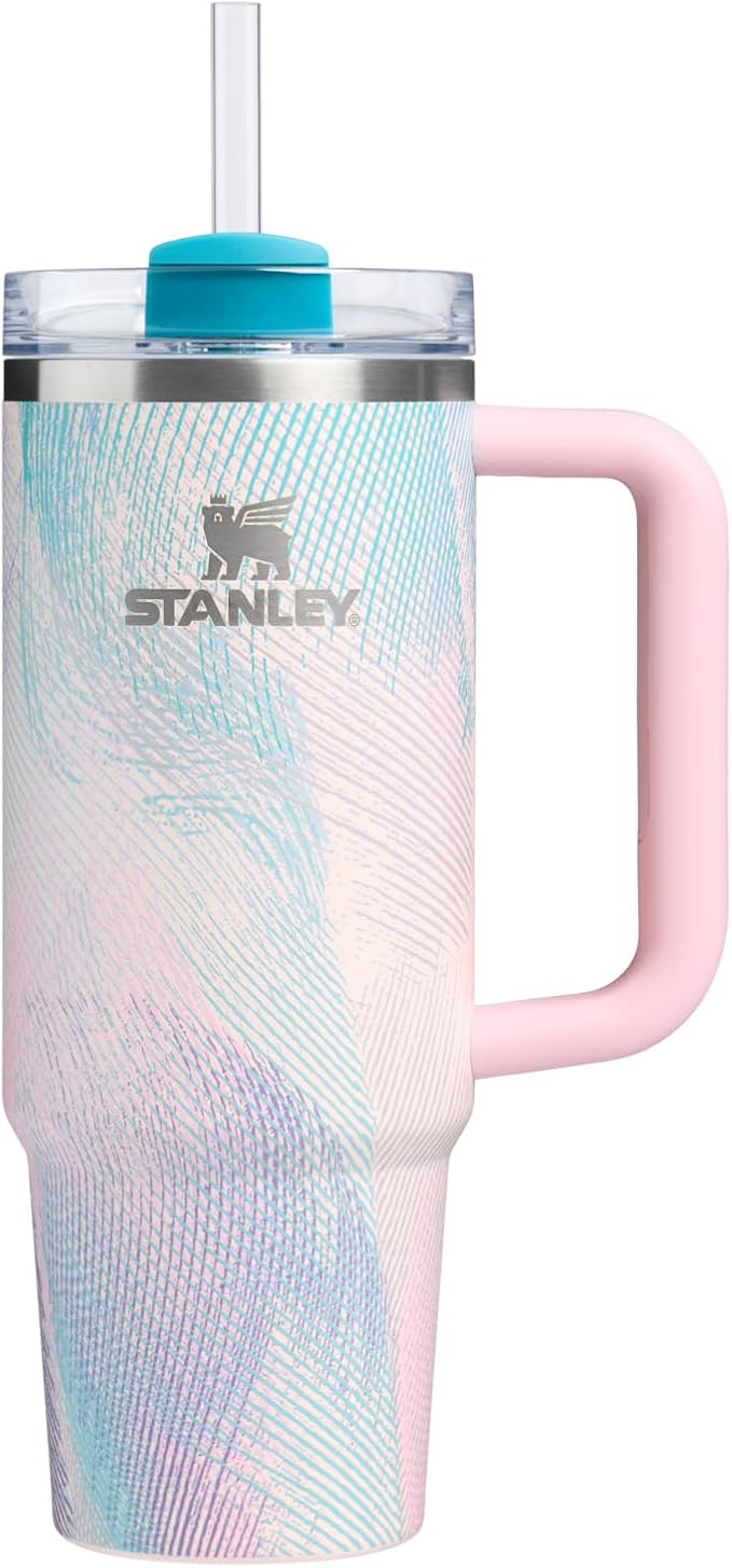 STANLEY Quencher H2.0 Flow State Tumbler, 30 oz, Sea Glass Plume | Handle and Straw | 3-Position Lid | Cup Holder Compatible for Travel | Insulated Stainless Steel Cup | BPA-Free by Unknown