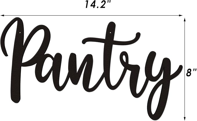 Qmetalart Pantry Sign Pantry Metal Wall Decor for Home Kitchen Restaurant Coffee Shop Store Modern Farmhouse Wall Decor Housewarming Gift - Image 3
