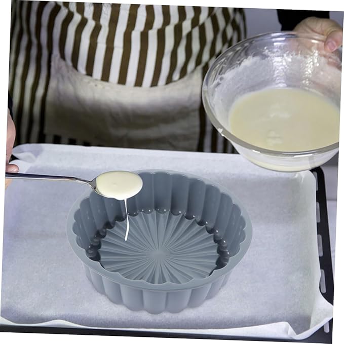 Ciieeo 2pcs Round Silicone Cake Charlotte Baking Pans for Cheesecake Brownie Tart and Flan Non Stick Kitchen Essential - Image 4