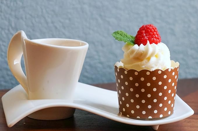 Paper Baking Cups (Polka Dots), Greaseproof Disposable Cupcake Liners (Chocolate Brown, Large Cups (50-Pack)) - Image 3