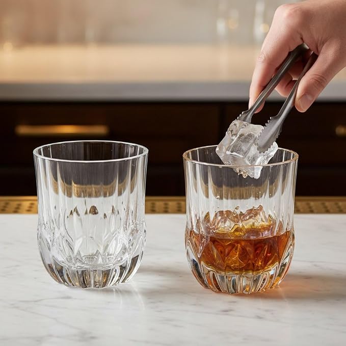 Luxury Italian Restaurant Crystal Double Rocks Glass, 2-Piece Gift Box Set - Image 7