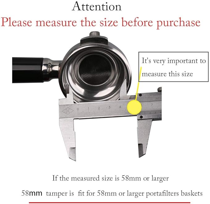 Stainless Steel Coffee Tamper 58mm Barista Espresso Base Coffee Bean Press