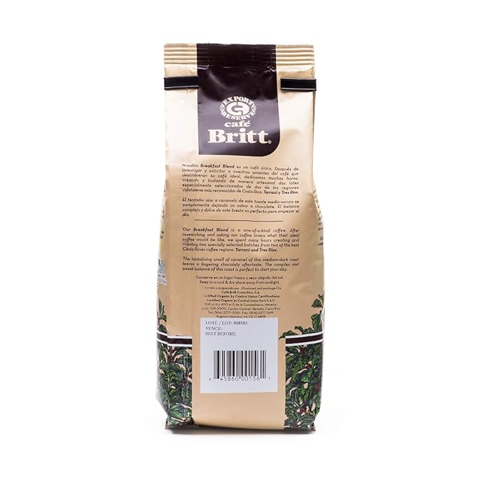 Café Britt® - Costa Rican Breakfast Blend Coffee (12 oz.) (3-Pack) - Ground, Arabica Coffee, Kosher, Gluten Free, 100% Gourmet & Medium Dark Roast