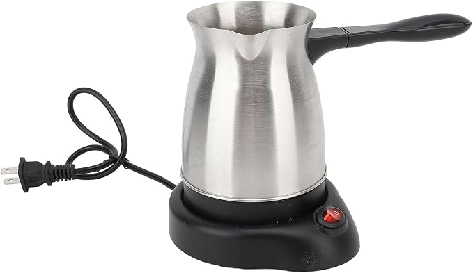 Electric Turkish Coffee Maker Stainless Steel Coffee Machine 600ml Multifunctional Pot for Tea and Milk One Button Operation Anti Scald Handle for Home Office - Image 4