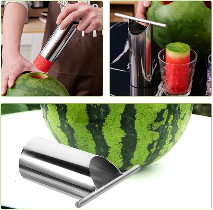 Kichvoe Stainless Steel Watermelon Puncher Cutter Core Tool, Round-shaped Ring Edge Fruit Watermelon Opening Tool, Versatile Manual Coring Gadget for Kitchen and Fruit Preparation - Image 7