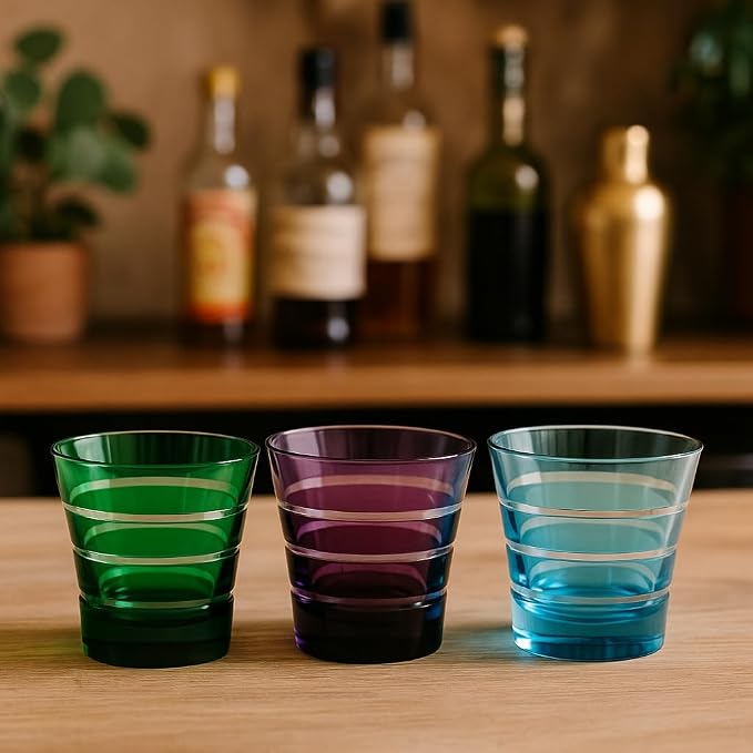 Deshoulieres Drinkware Crystal Whisky Barware Glasses Colors Hand-Cut (Set of 6 ) Modern Luxury Elegant France Boxed - Image 3