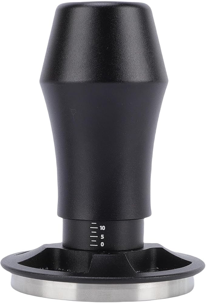 58mm Spring Loaded Coffee Tamper with Automatic Rebound, AntiClog, and Constant Pressure for Home and Coffee Shop Use