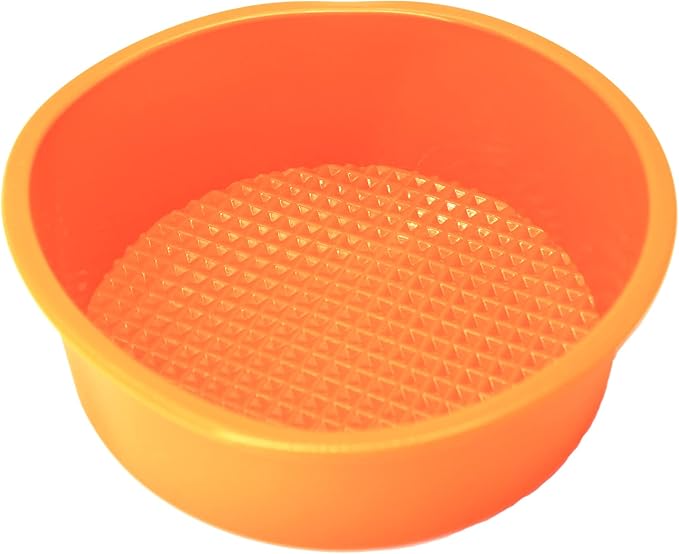 X-Haibei 4.5 Inch Silicone Round Mold, Flexible Mini Cake Pan for Baking Bread, Eggs & Sandwiches, Air Fryer & Oven Safe, Non-Stick Microwave Bread Maker for Keto & Low Carb Recipes