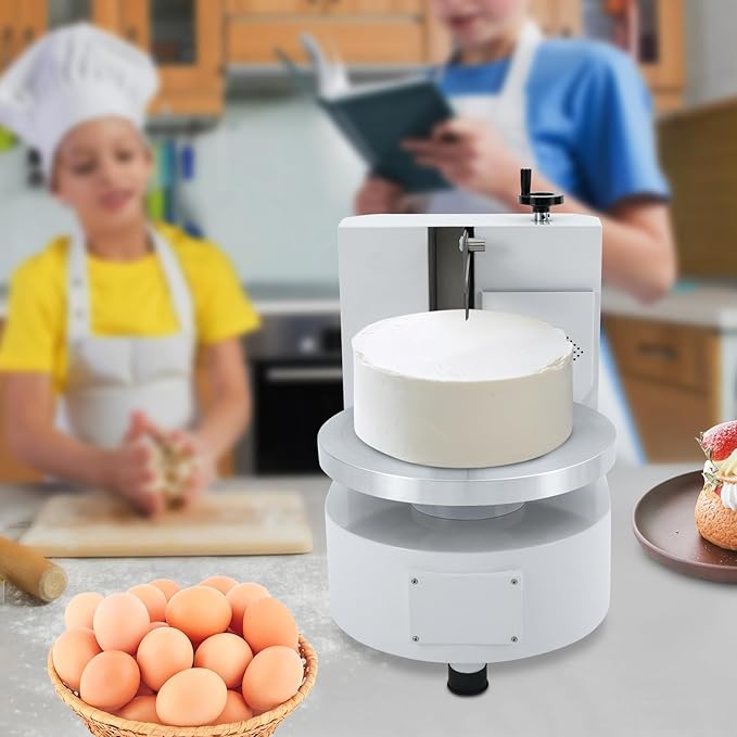 Cake Cream Spreading Coating Edge Smoothing Machine 110V 4-12Inch Cake Butter Cream Spreading Machine - Max Horizontal Scraper Height 4.72in