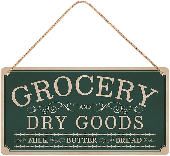 Pantry Sign Rustic Wall Art Print Wooden Signs Funny Home Decor Vintage Poster Retro Hanging Plaque for Farmhouse Kitchen Cafe Bar Grocery Coffee Corner 10x5 Inch (Green) by ArtSignsHomeDecor