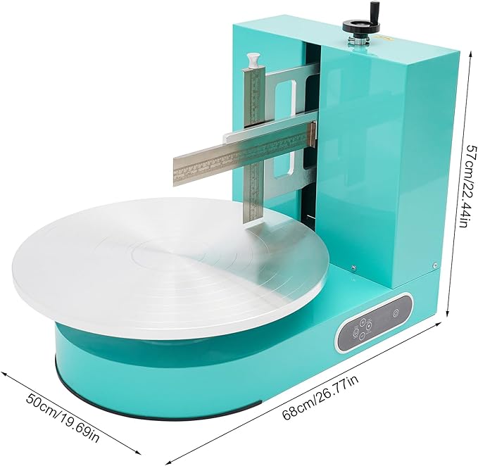 Electric Cake Decorating Machine Cream Coating Spreading Smooth Machine Surface Scraper for 4-16inch Cakes, 0-320RPM Adjustable Rotating Speed