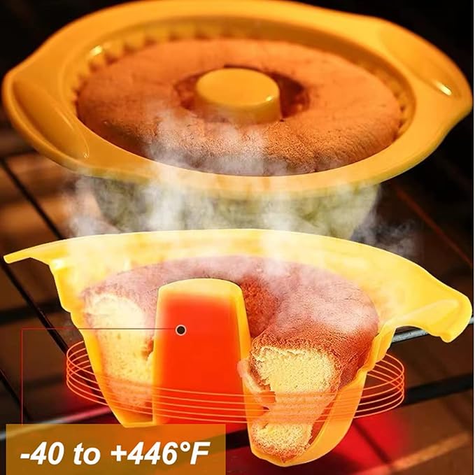 Nonstick Silicone Bakeware Set, 7pcs Baking Cake Pan, Economical BPA Free Heat Resistant Bakeware Suppliers Tools Kit with Silicone Brush for DIY Loaf Bread Cheesecake Pizza Cupcake Muffin